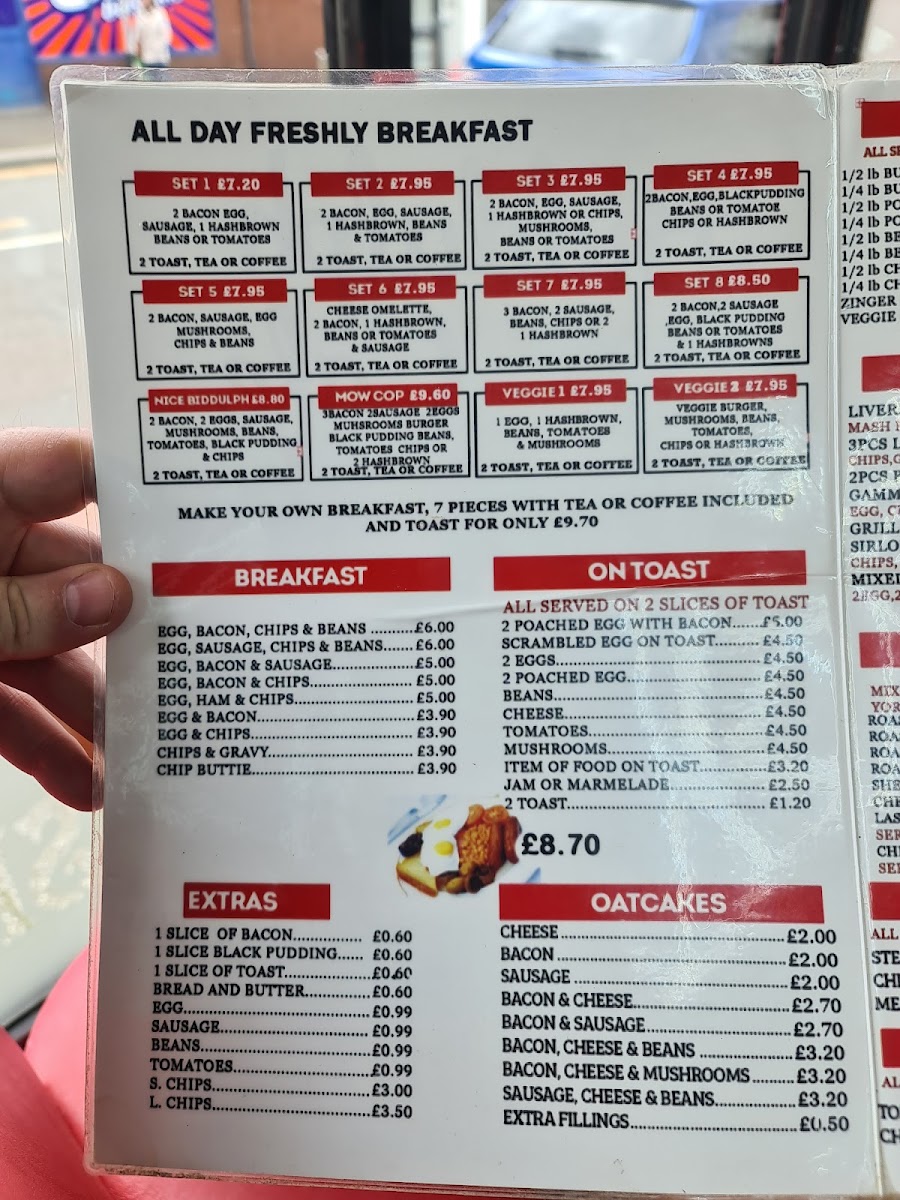 Biddulph Café menu board