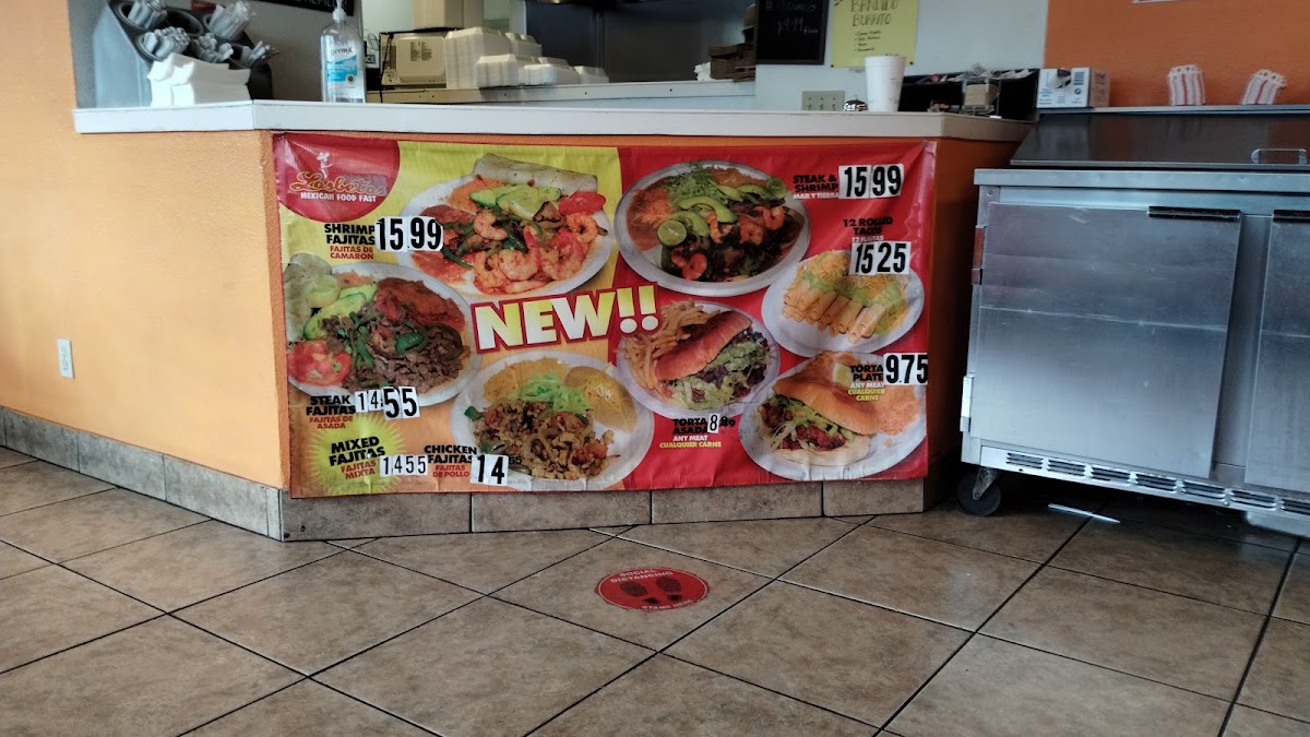 El Beto Mexican Food menu board