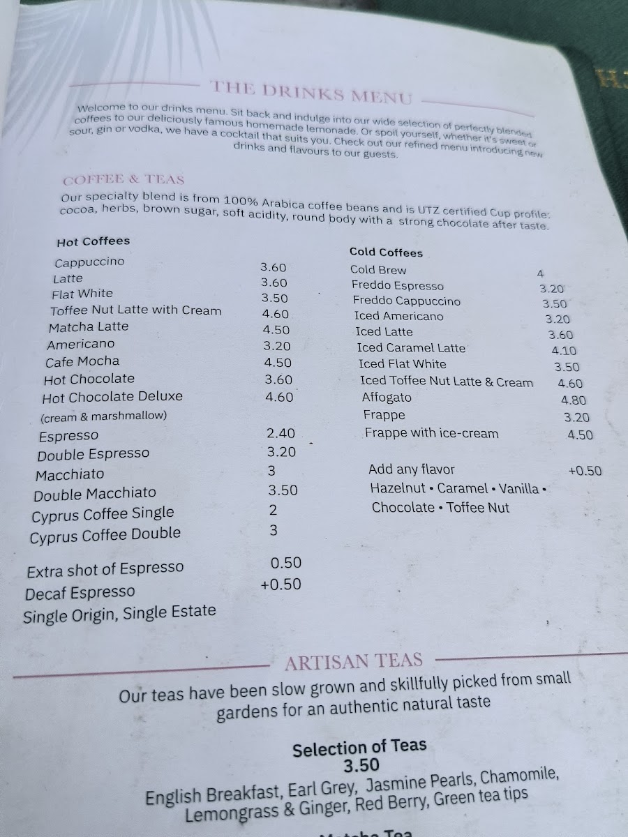 Central Shisha Lounge Bar menu board