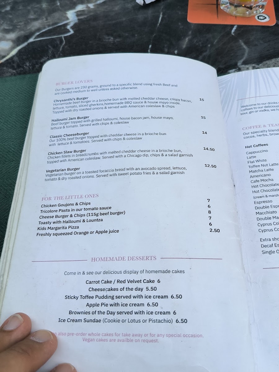 Central Shisha Lounge Bar menu board