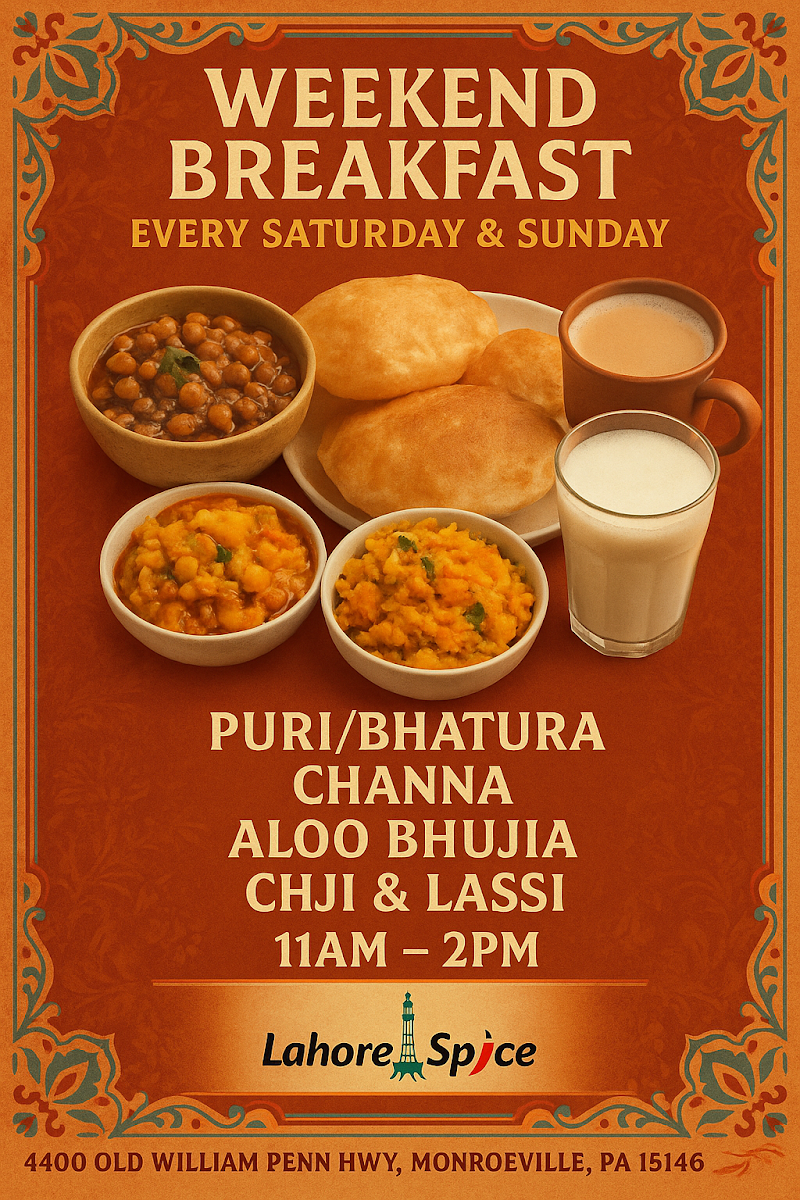 Lahore Spice menu board