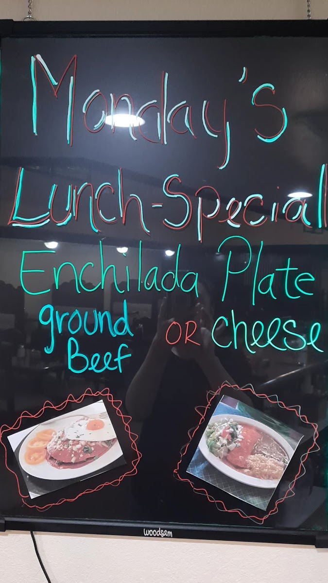 Garibaldi Mexican Kitchen menu board