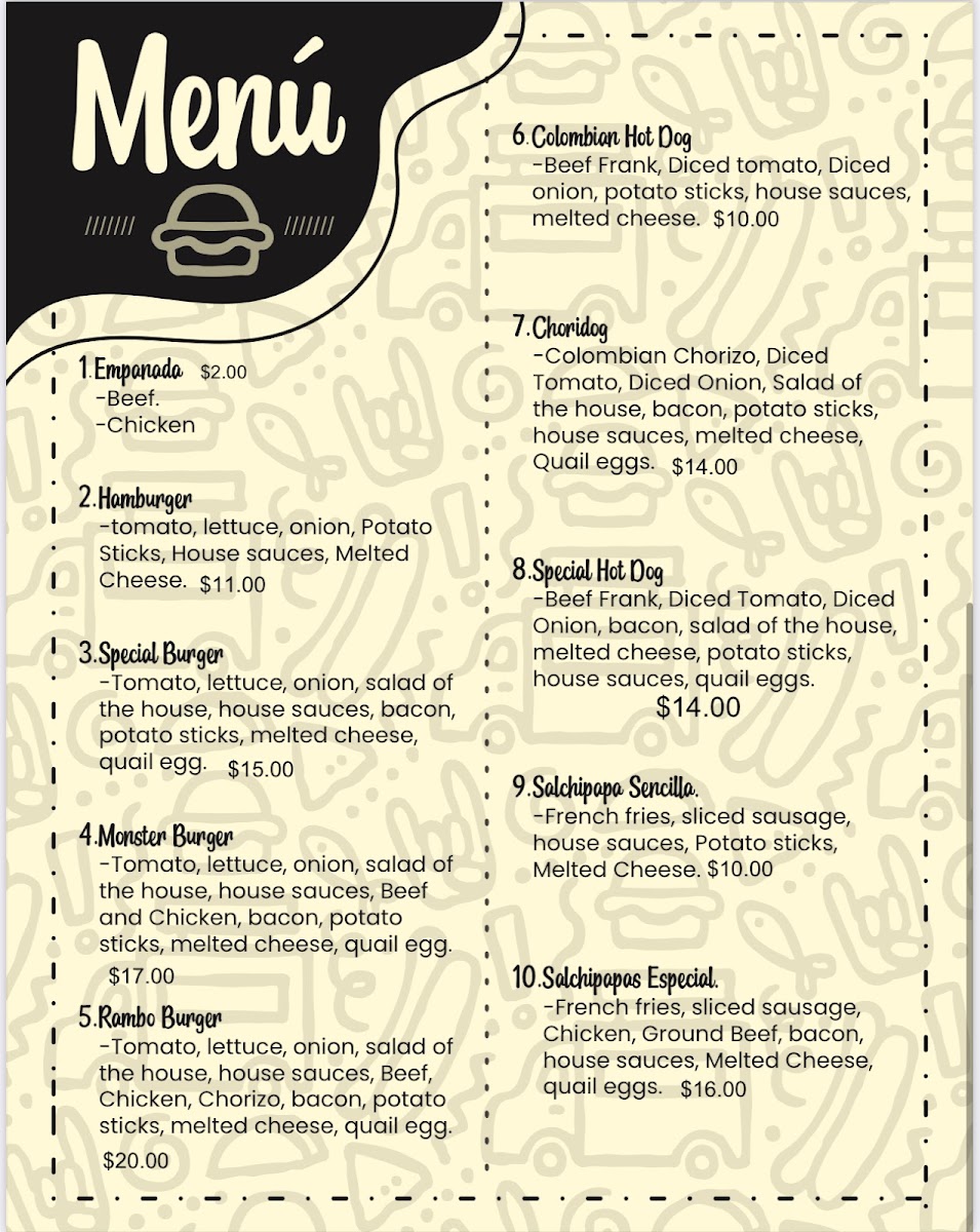 Detoditos menu board