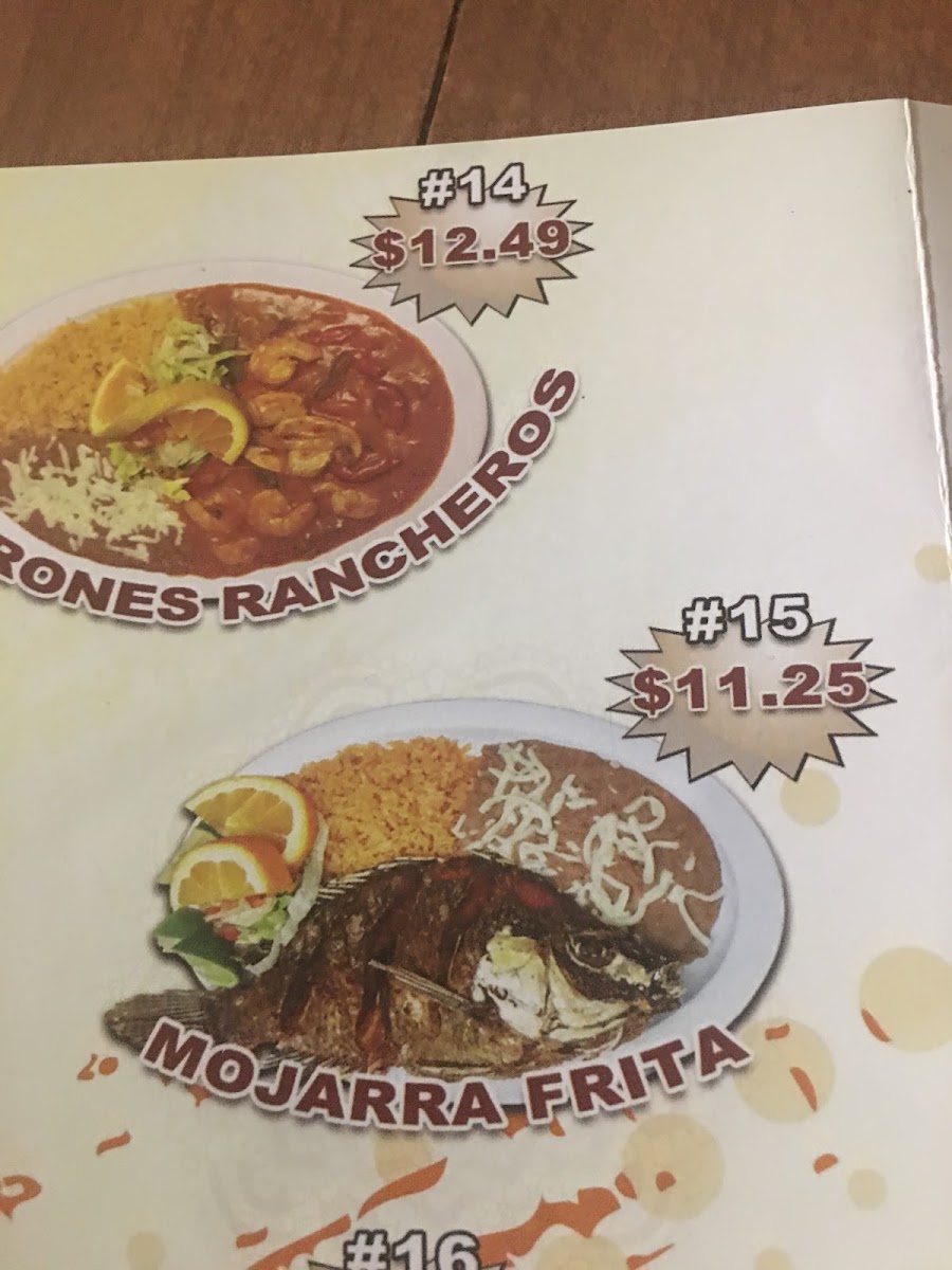 Taqueria Los Dos Rancheros menu board
