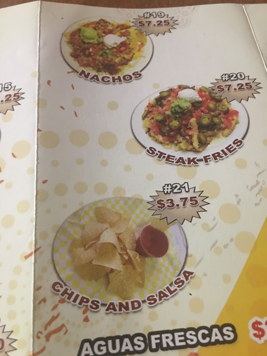 Taqueria Los Dos Rancheros menu board