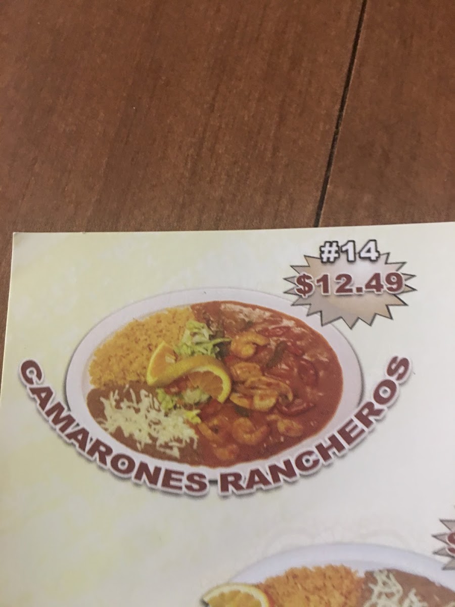 Taqueria Los Dos Rancheros menu board