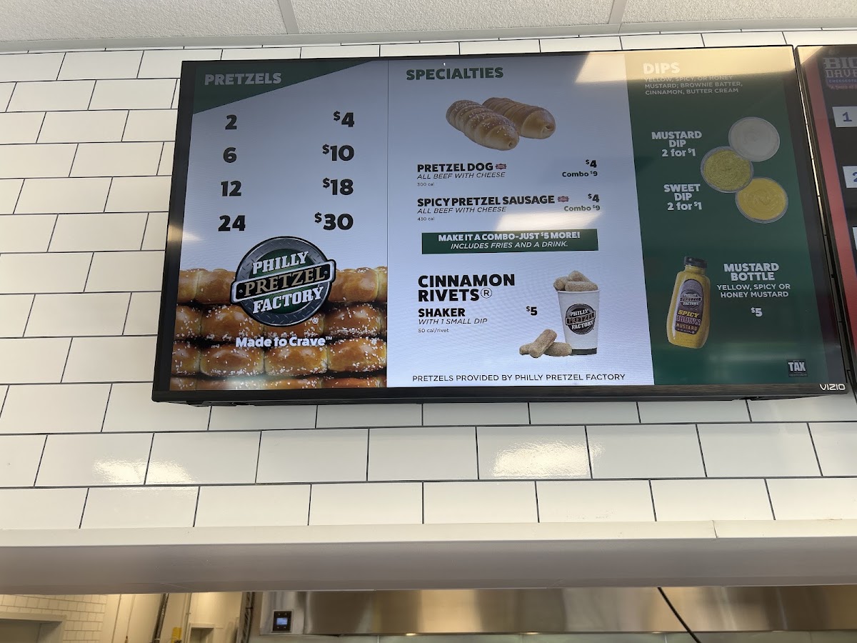 Big Dave's Cheesesteaks Oviedo-UCF menu board