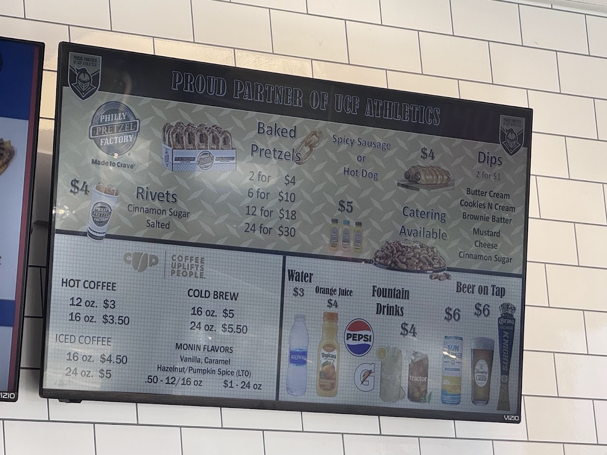 Big Dave's Cheesesteaks Oviedo-UCF menu board