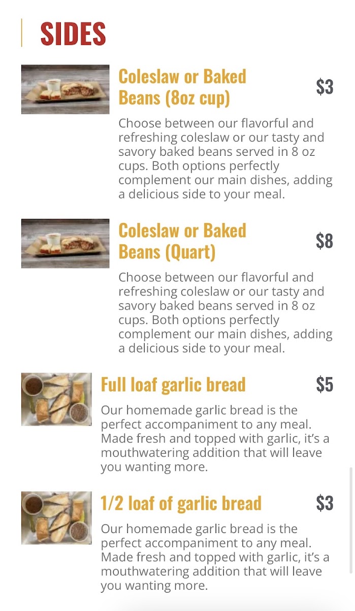 Mike's Backyard BBQ @ Garlic World menu board