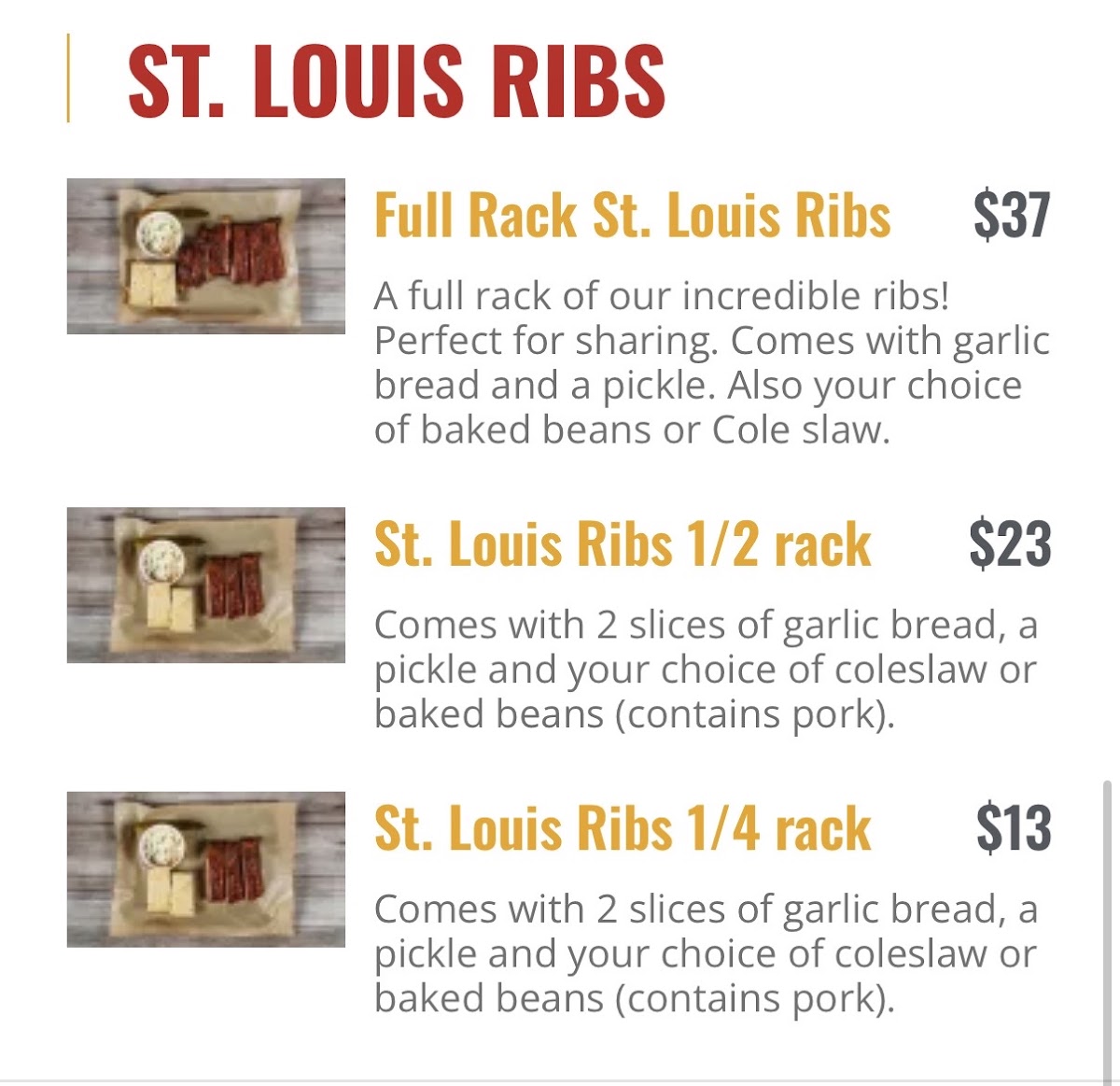 Mike's Backyard BBQ @ Garlic World menu board