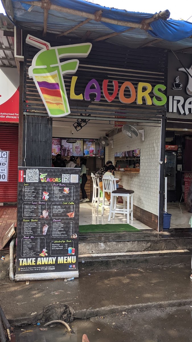 The Flavors Cafe- Shakes,Juices,Pizza,Sandwich,Waffle menu board