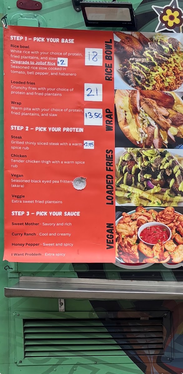 Sweet Mother 101 | Food Truck menu board