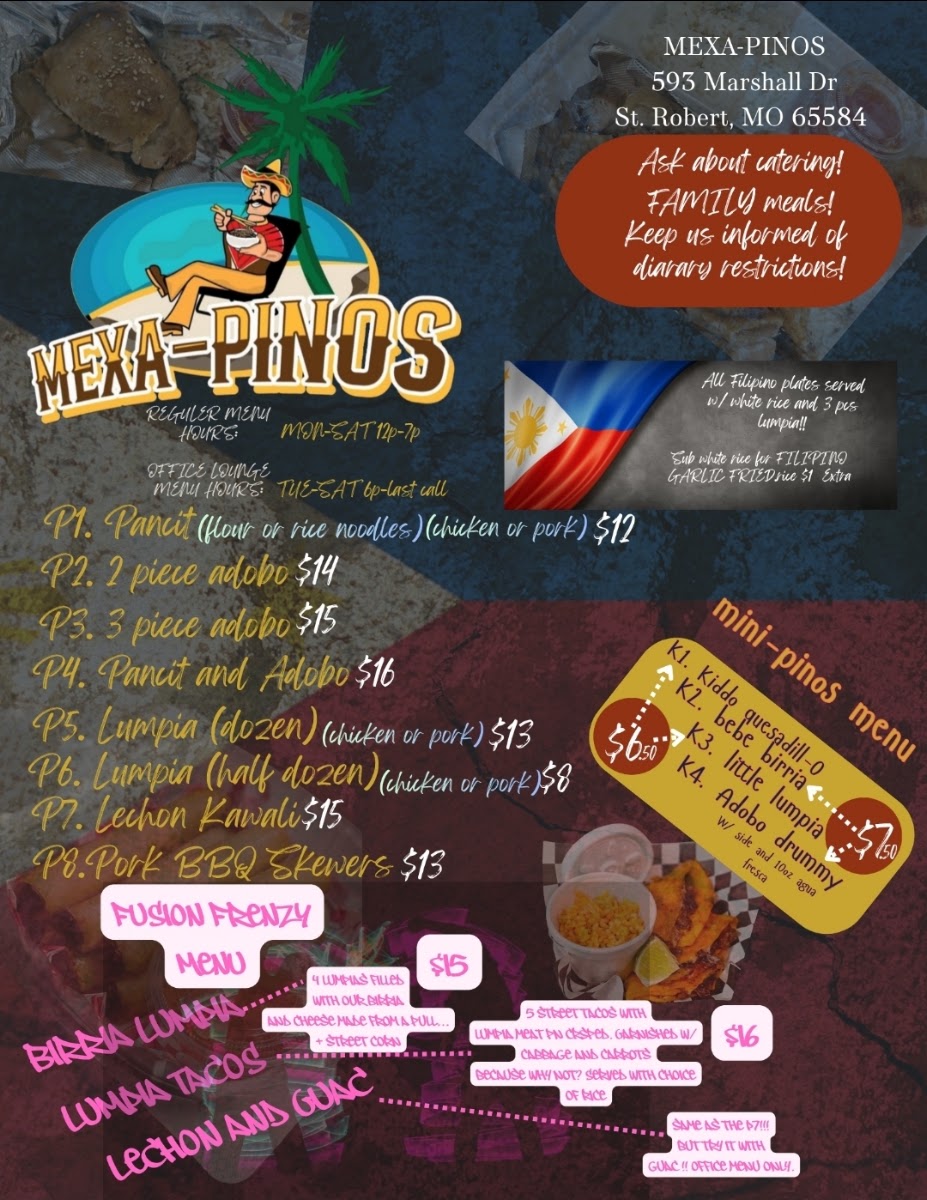Mexa Pinos menu board