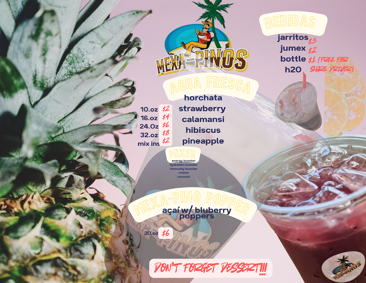 Mexa Pinos menu board