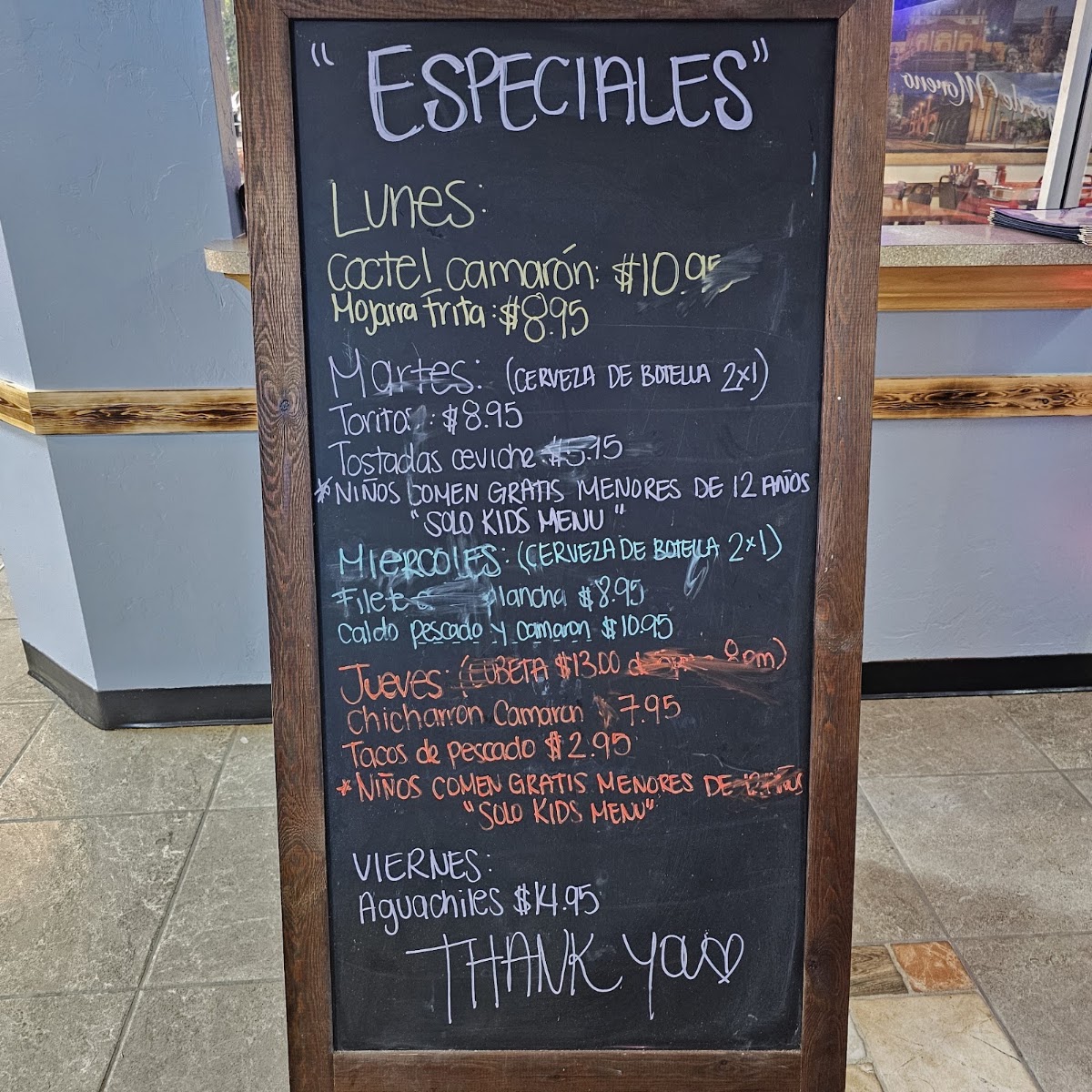 EL BUKA menu board