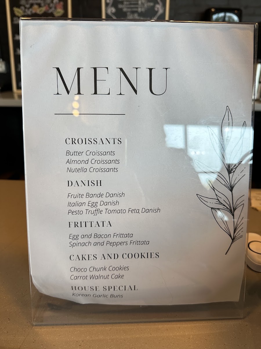 Hazel Origin Coffee LLC menu board