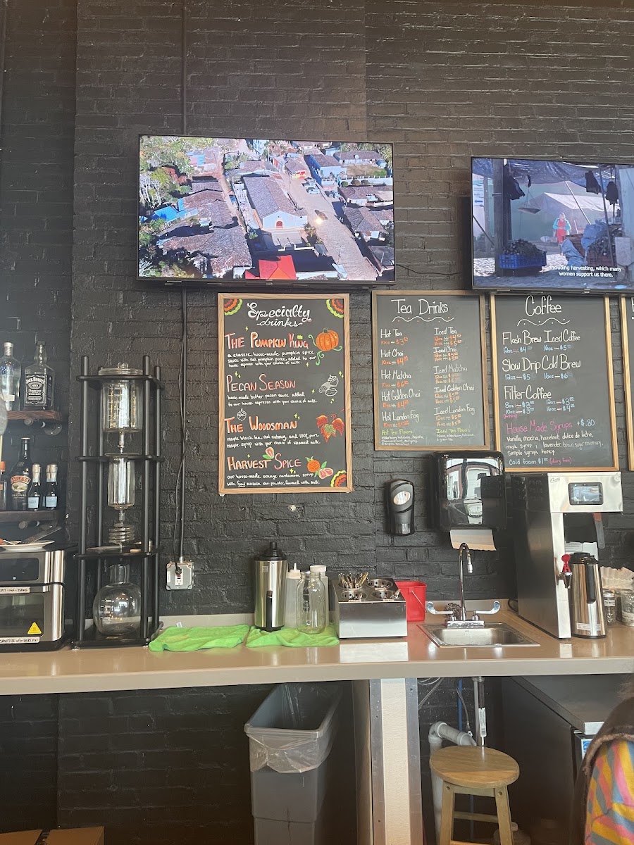 Hazel Origin Coffee LLC menu board