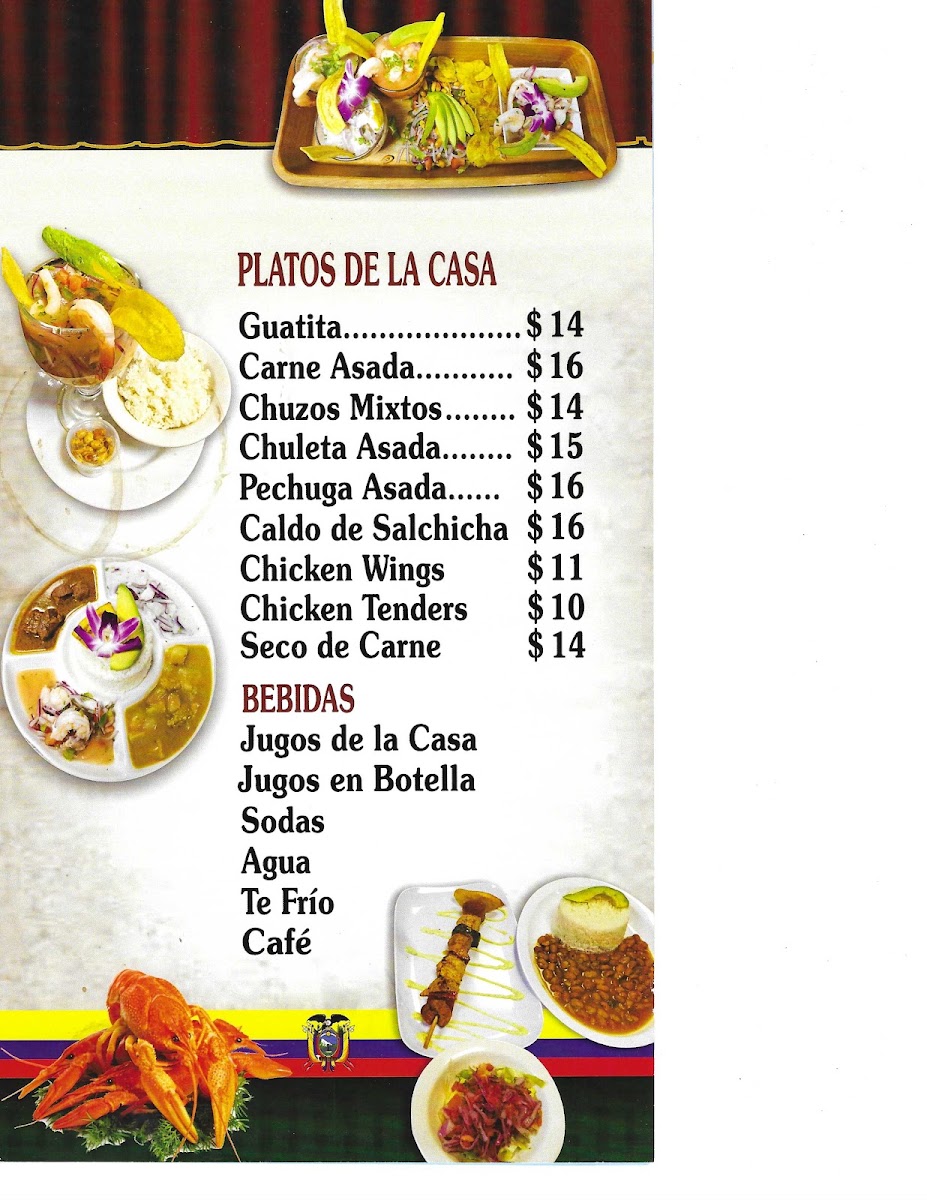 Gastronomia Paty Paty menu board