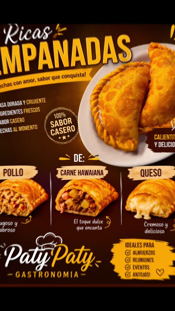 Gastronomia Paty Paty menu board
