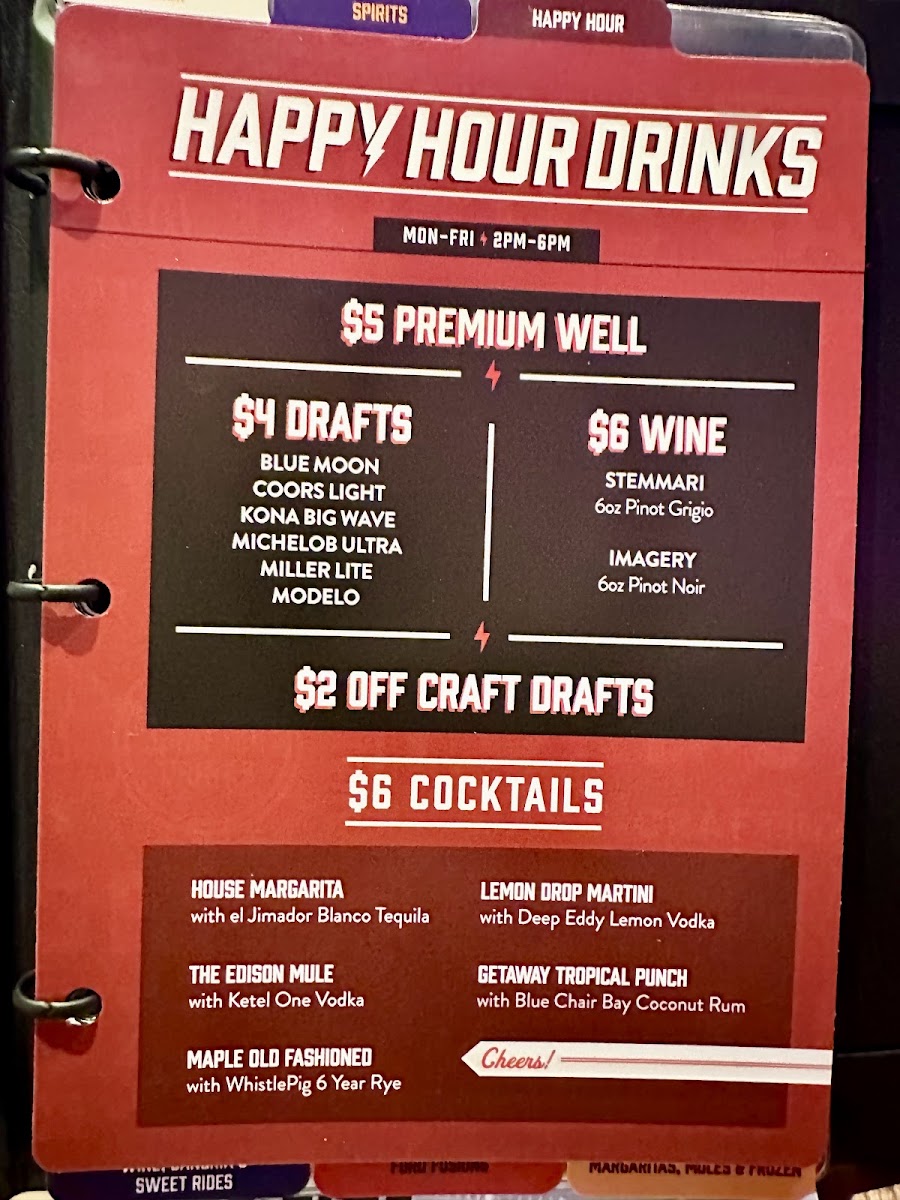Ford's Garage Oviedo menu board