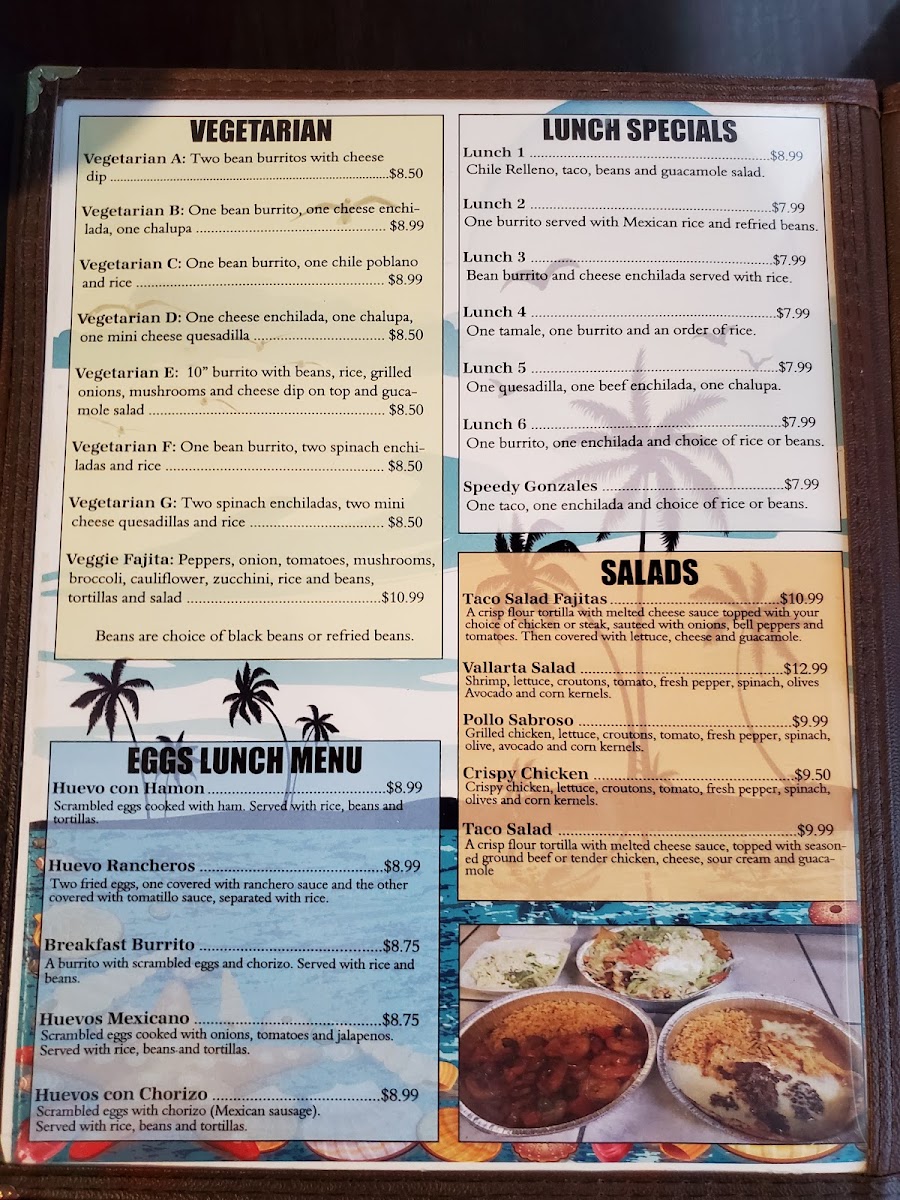 Sol Del Mar | Mexican Bar & Grill menu board
