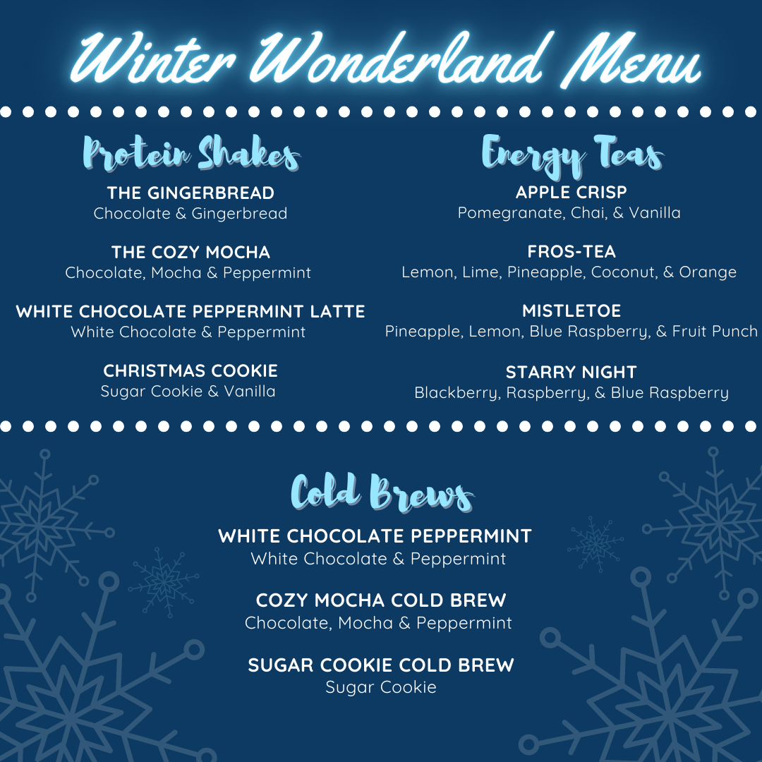 ZIP Nutrition menu board