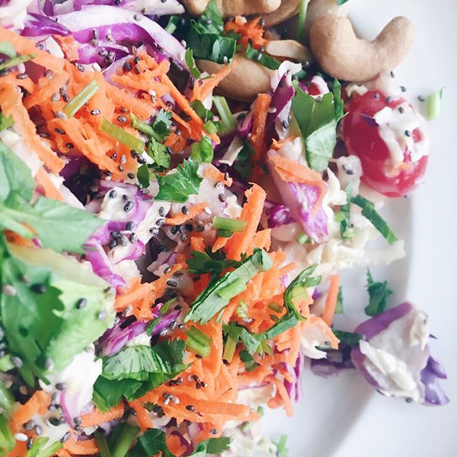 Paprika Roasted Tofu and Cabbage Salad