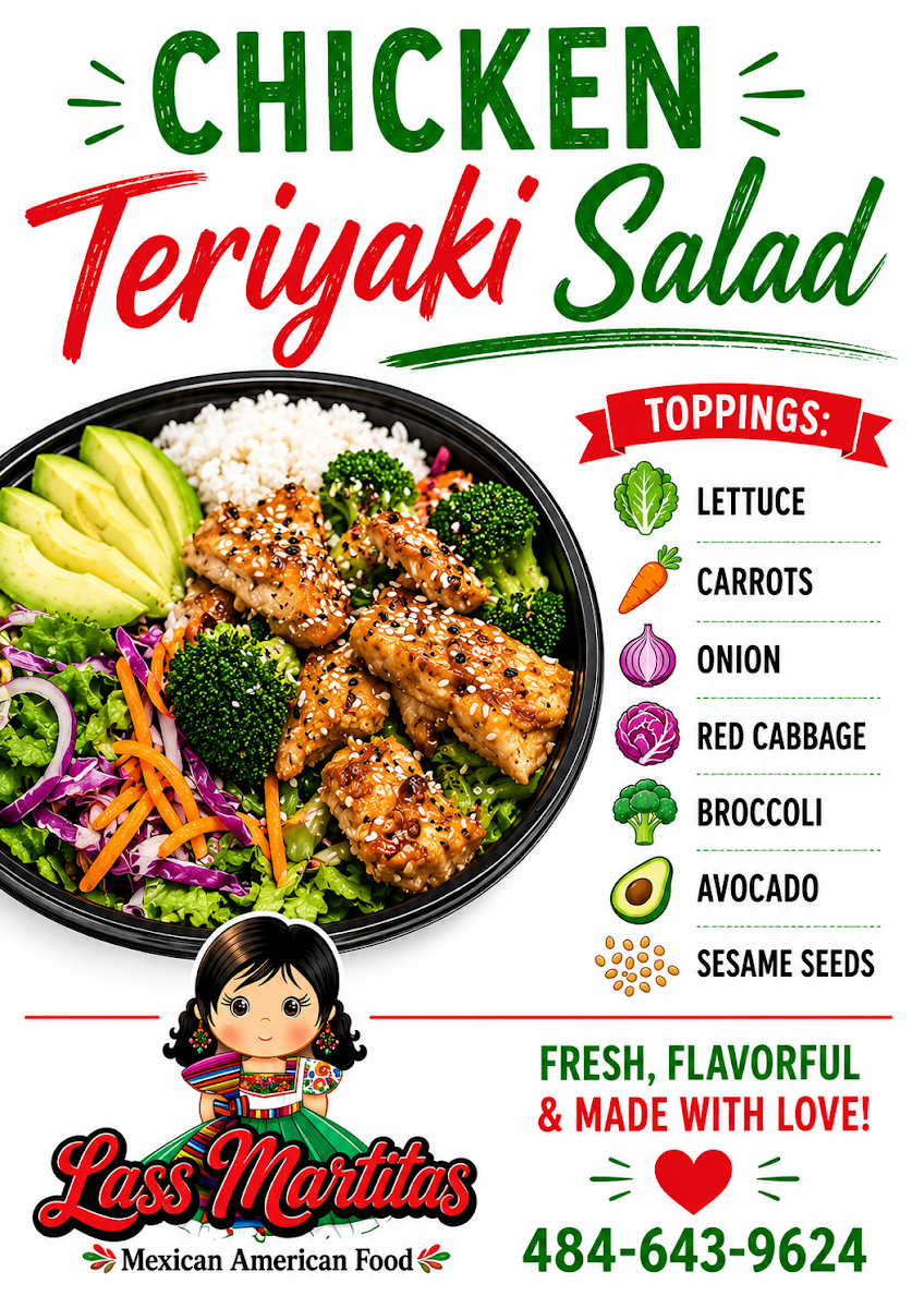 Las Martitas menu board