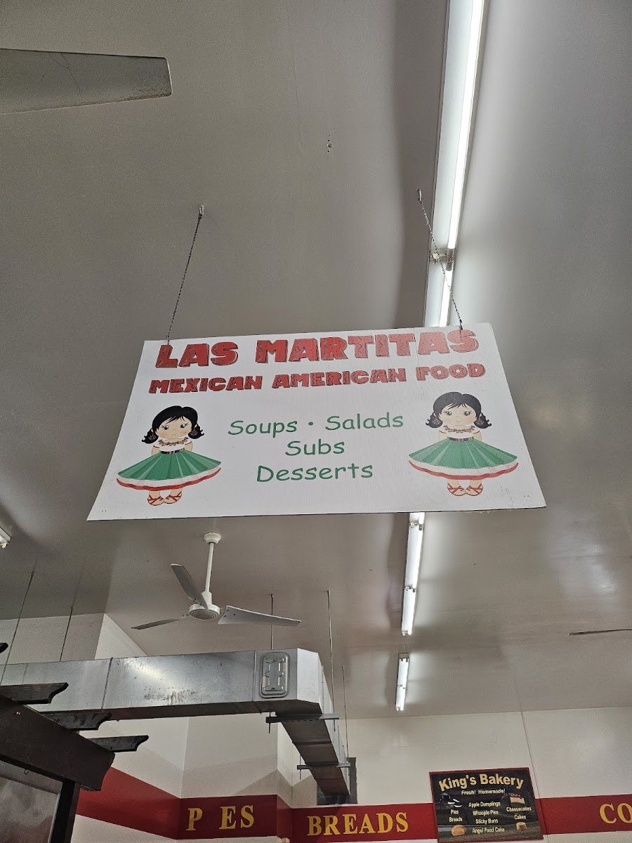 Las Martitas menu board