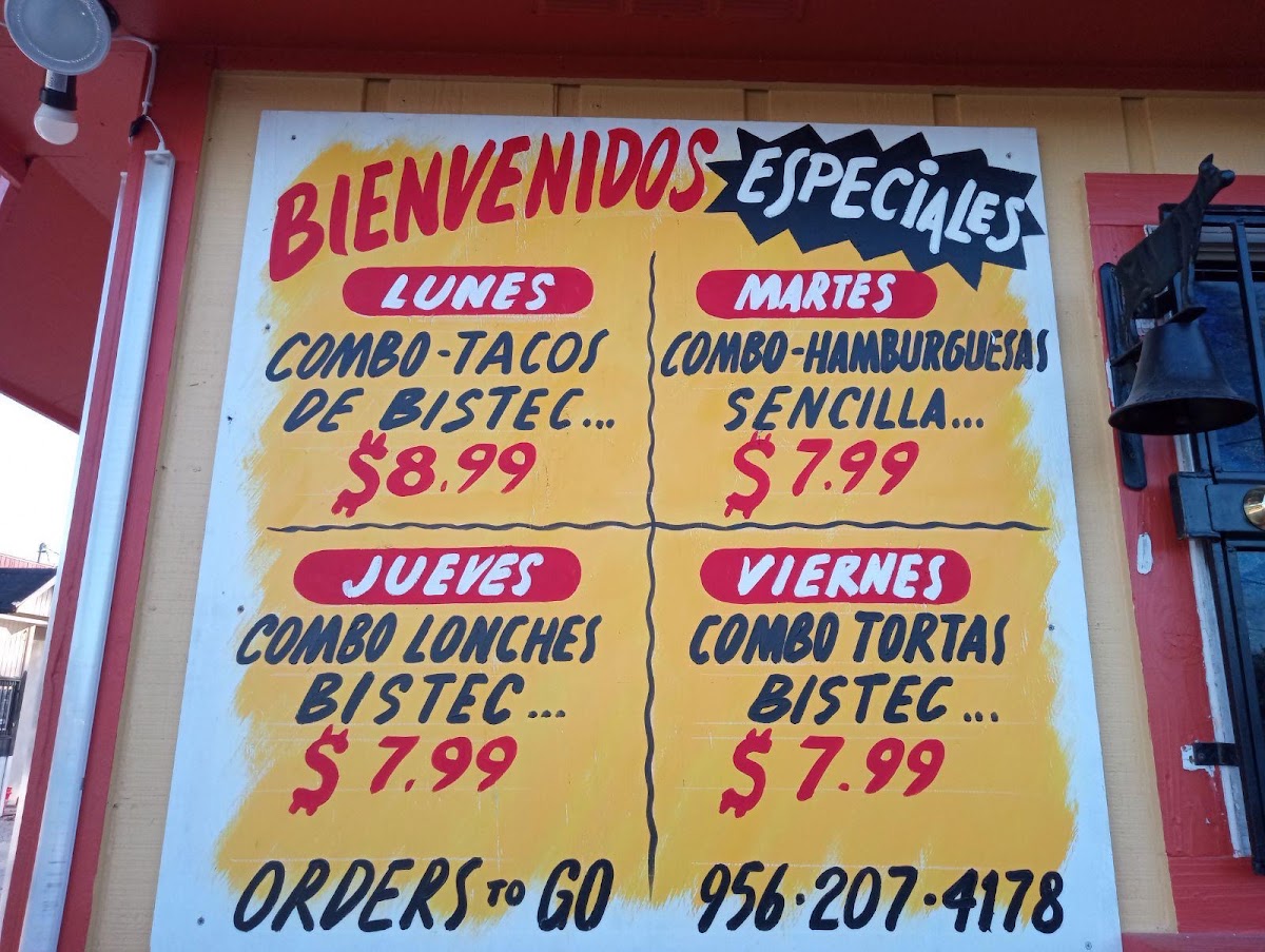 Taqueria La Morelos RB menu board