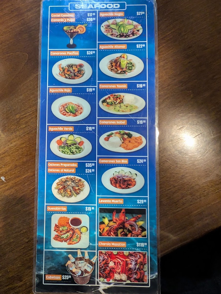 Don Julio Tequilas menu board