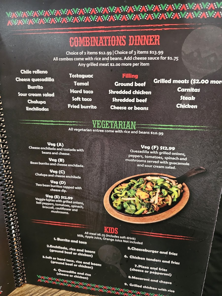 Don Julio Tequilas menu board