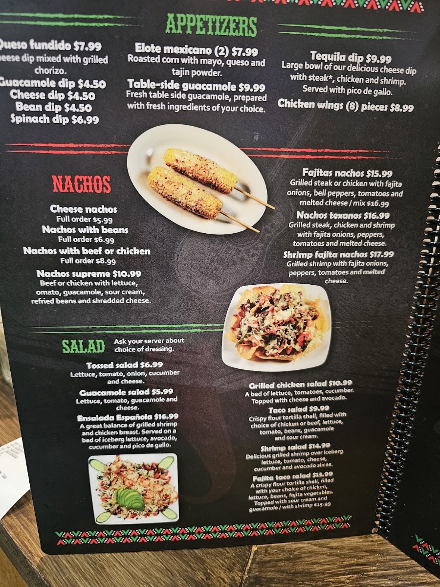 Don Julio Tequilas menu board