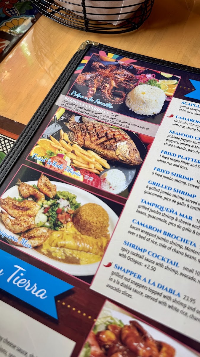 Tequila Grill menu board
