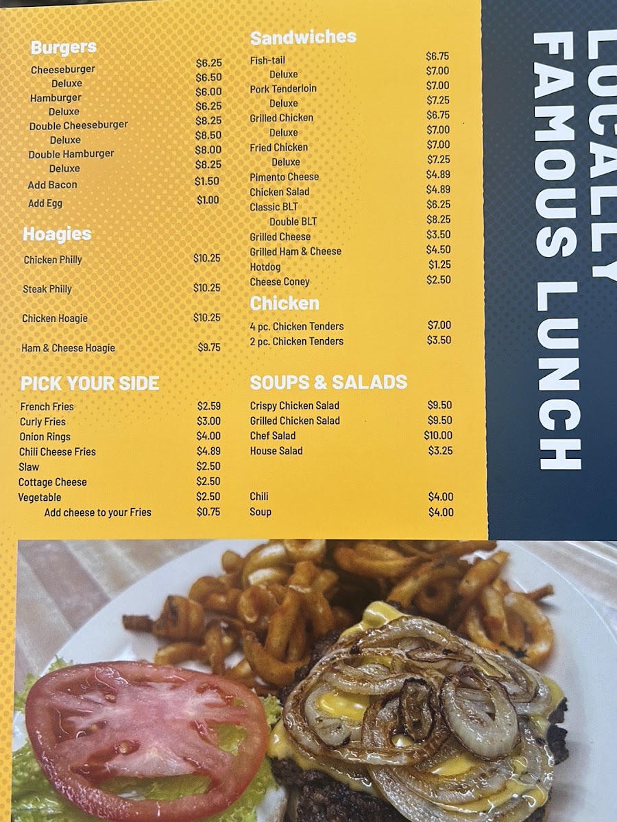 Donna's Place menu board