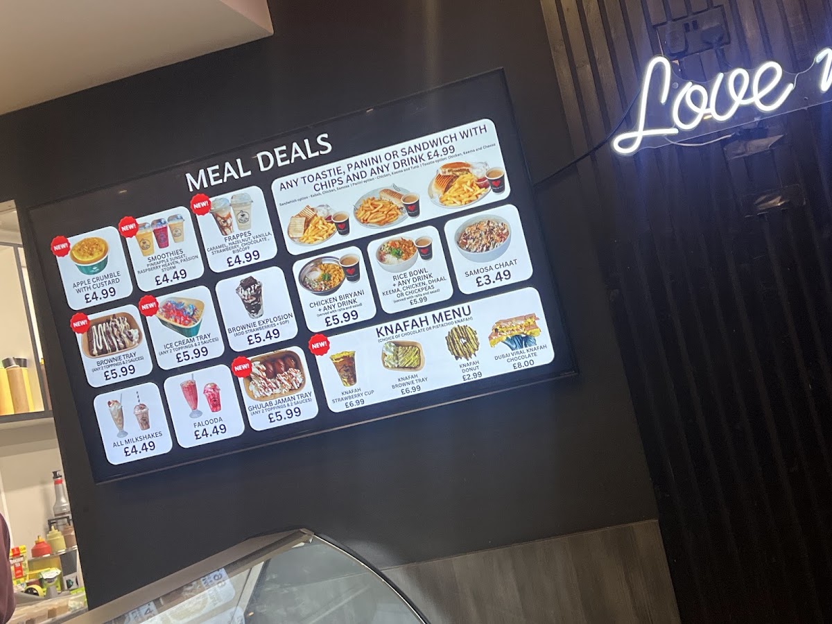 Cha Cha Chai Nelson menu board