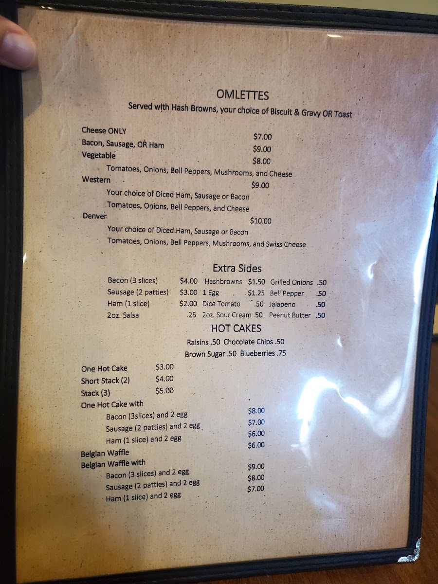North 40 Settler's menu board