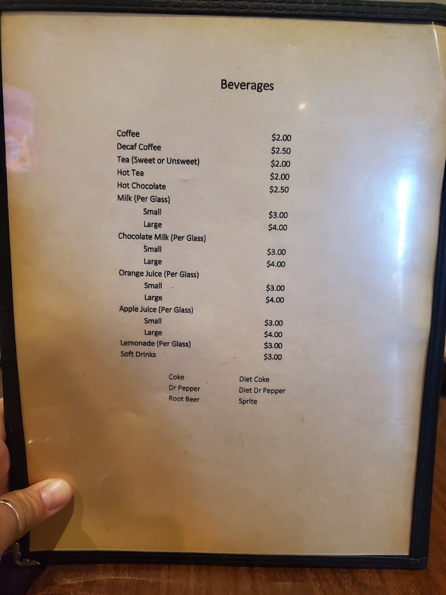 North 40 Settler's menu board