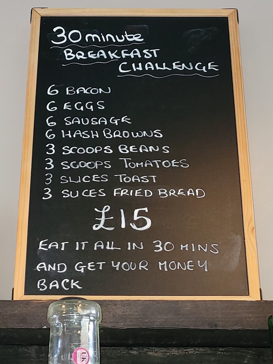 The 4 Seasons Eatery menu board