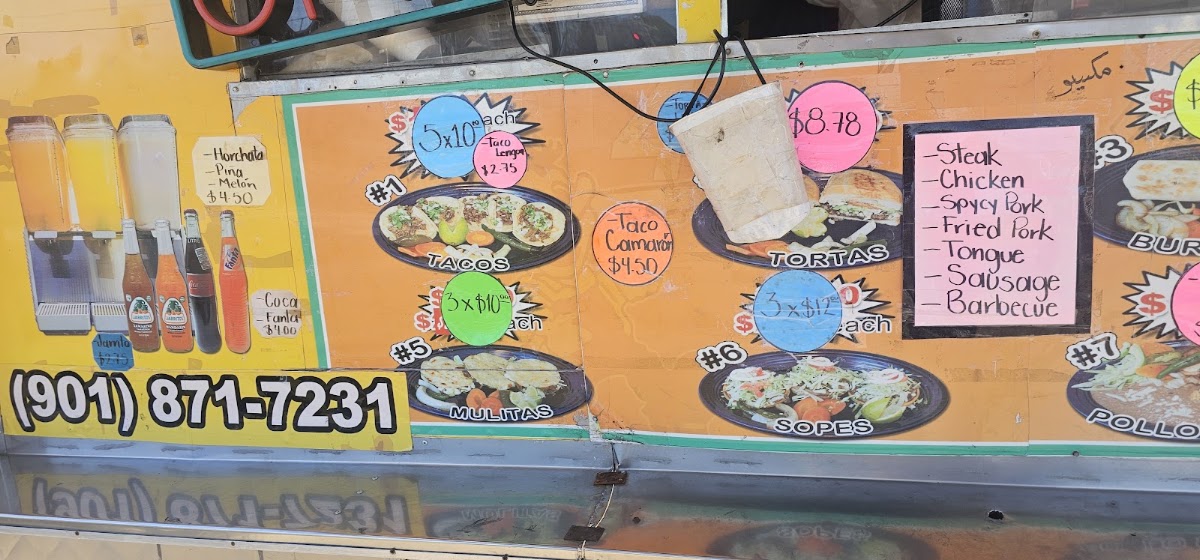 Taqueria Express #7 menu board