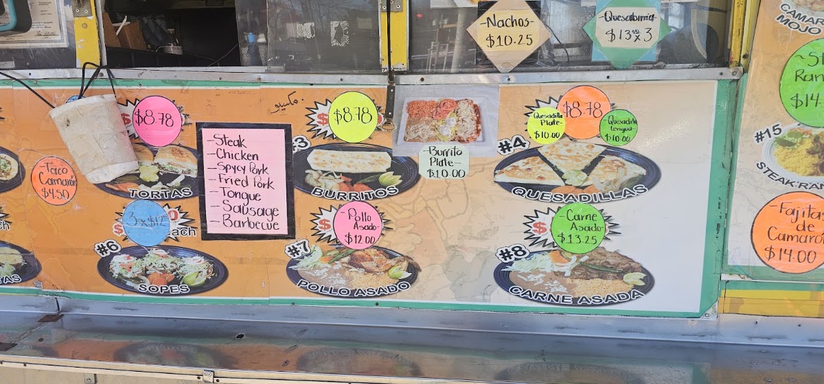 Taqueria Express #7 menu board