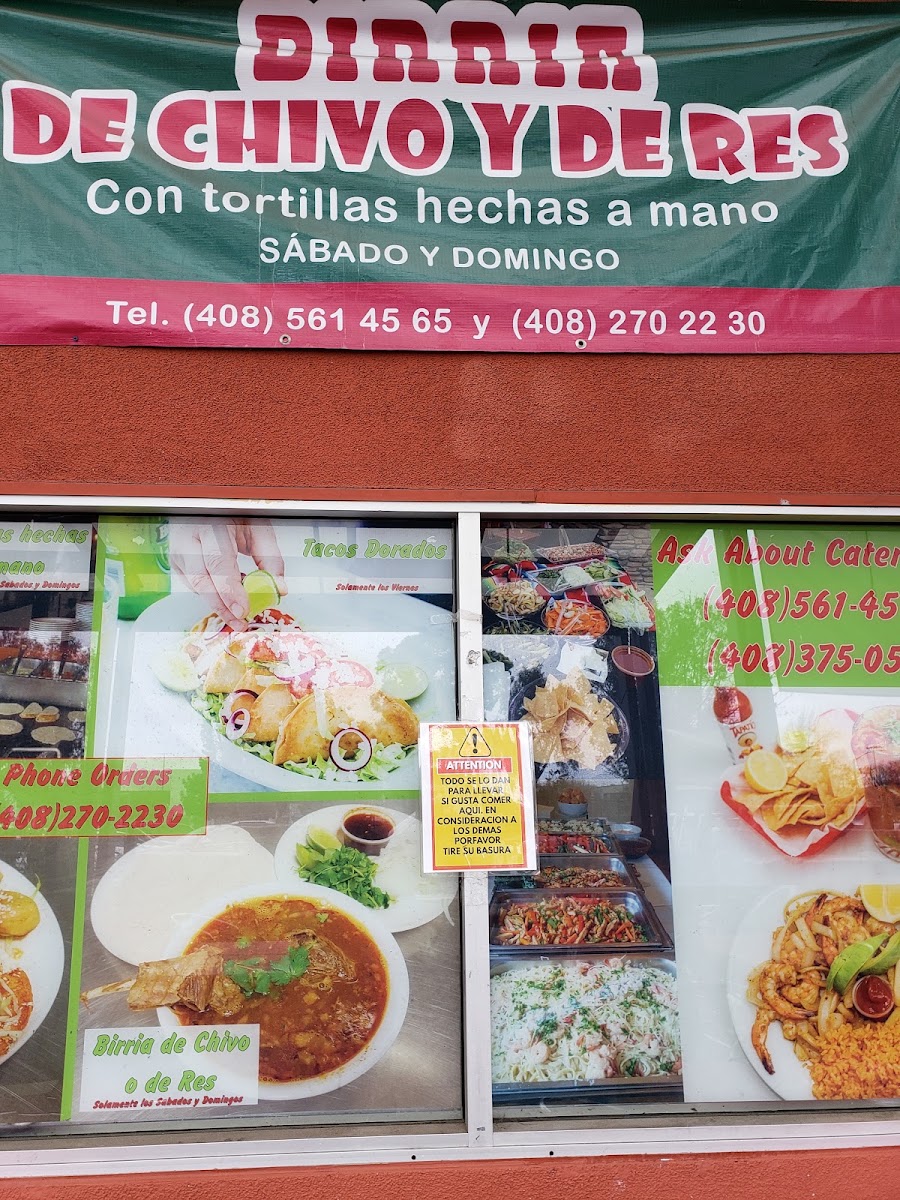 Elma’s Taqueria menu board