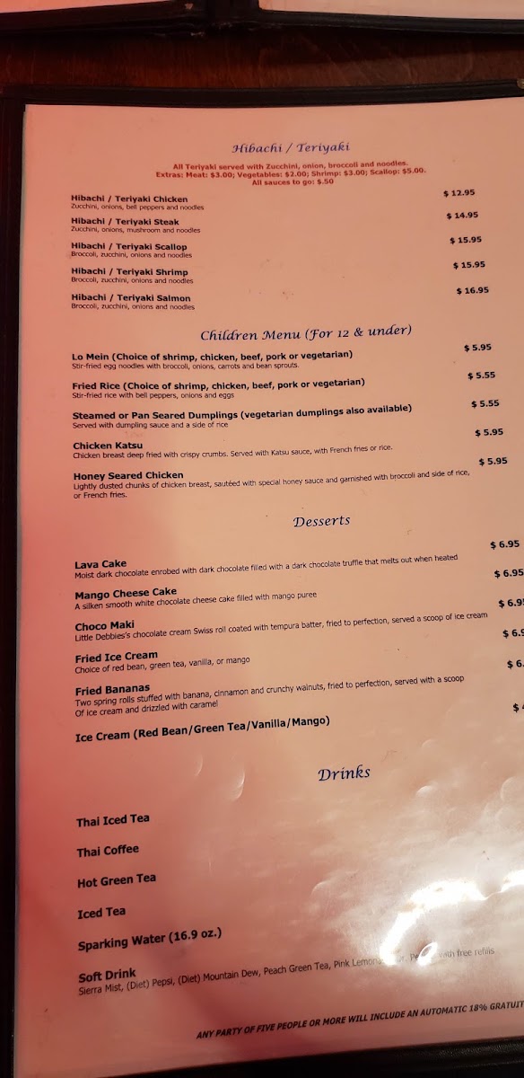 Sushi Iwa Morrisville menu board