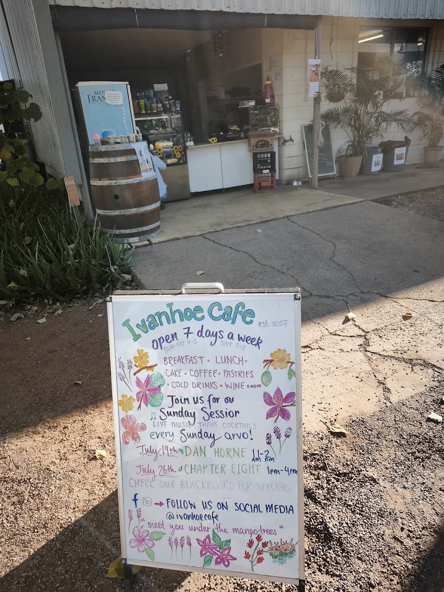 Ivanhoe Cafe menu board