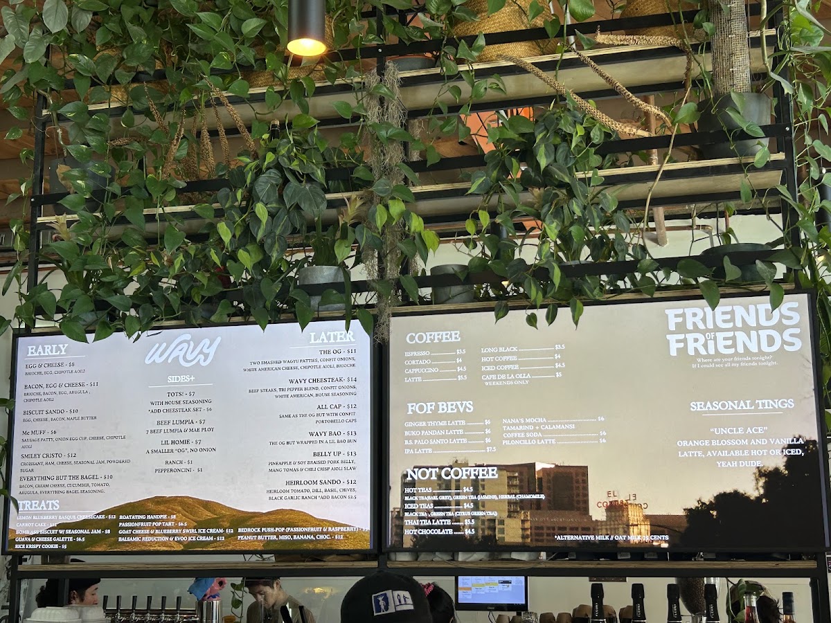 Wavy Burgers menu board