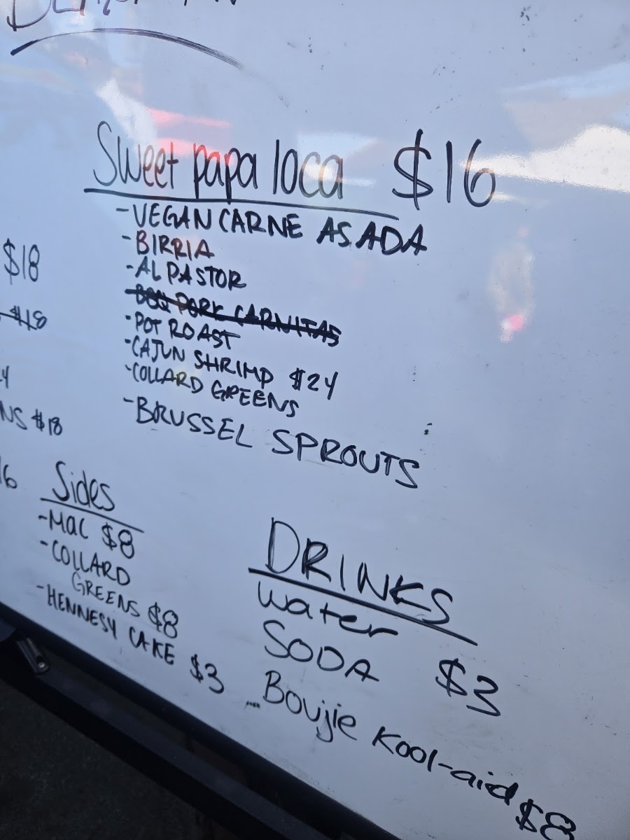 Julia Mae's Kitchen menu board