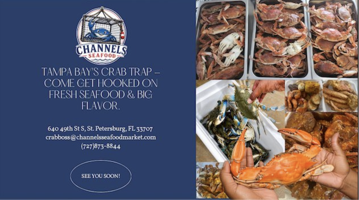 Channels Seafood Market menu board