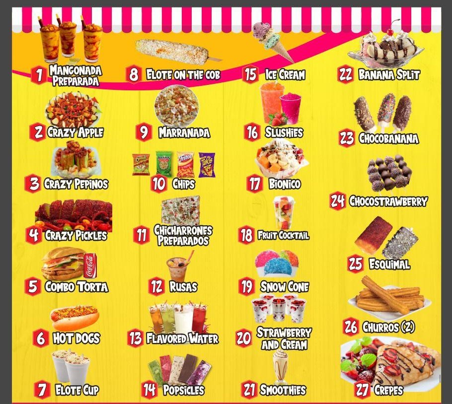 Eagles Ice Cream menu board