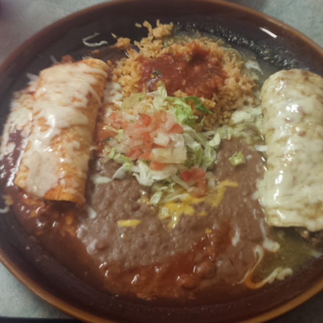 Beef Enchilada and Chile Relleno