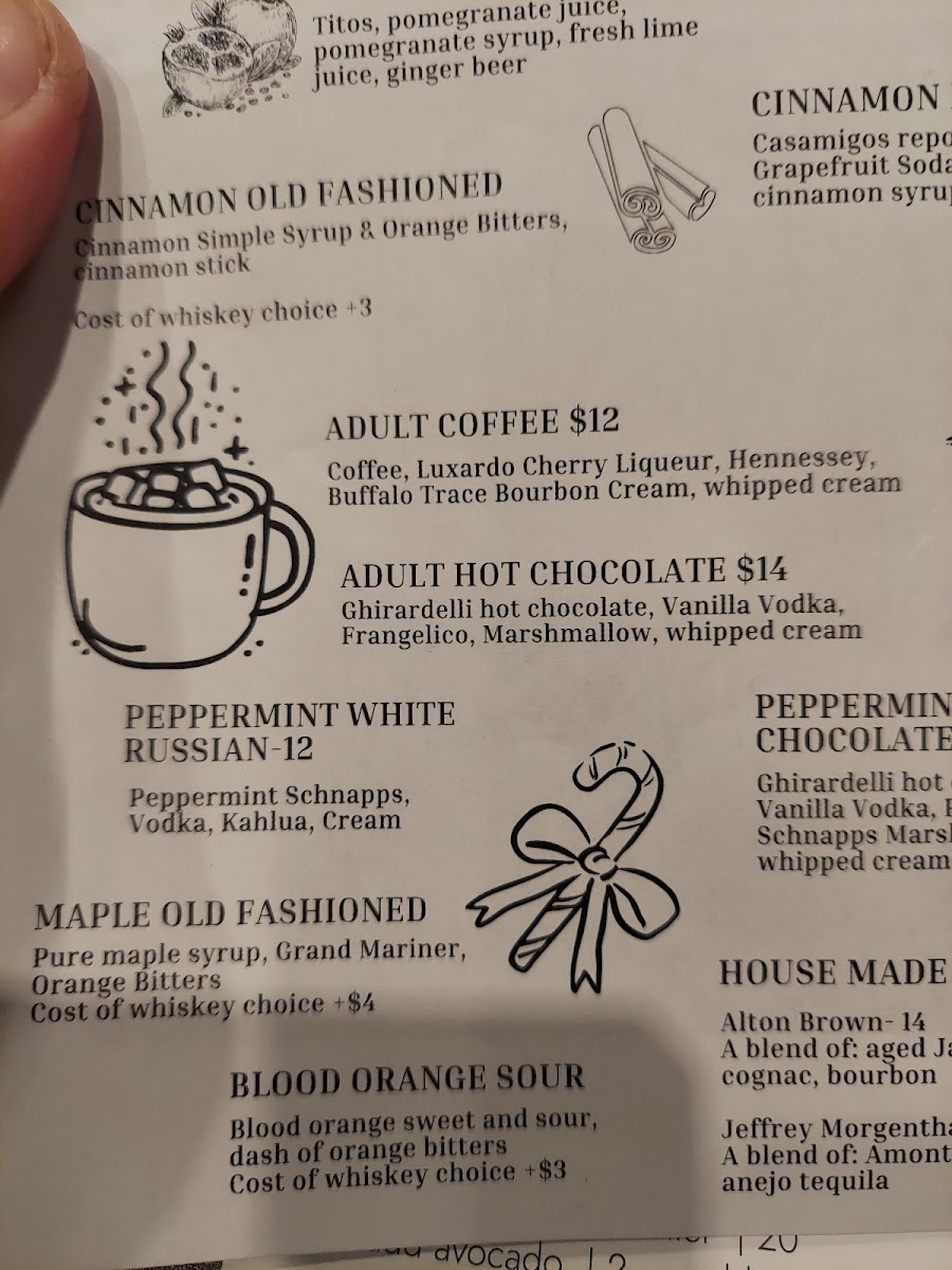 The Fox Hole menu board